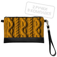 Клатч через плече Жовта в'язка 25x15 см (KL_15NGETN028_BL)