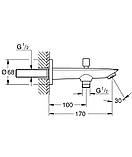 BauCosmopolitan Вилив для ванни з перемікачем (13425001), фото 2
