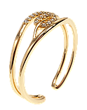 Каблучка Xuping QQMM Позолота 18K "Листик" р.17-18, фото 3