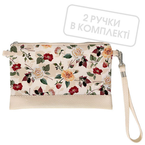 Клатч через плече Трояндочки 25x15 см (KL_GL_FFL013_SBR), фото 1