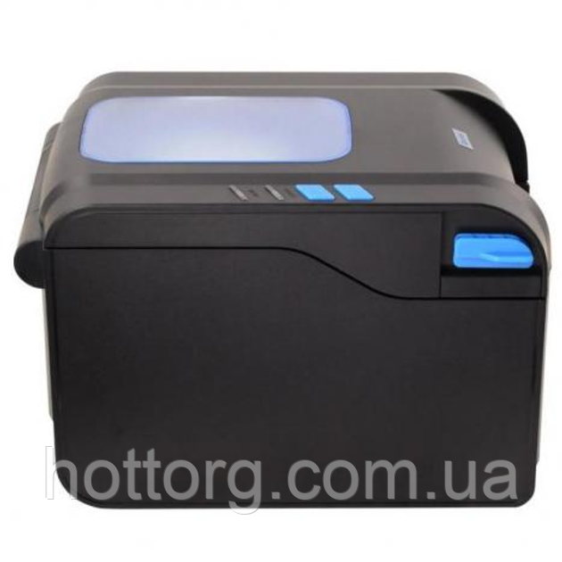 Принтер етикеток Xprinter XP-370BM 152 мм/с USB + Ethernet з відокремлювачем етикетки