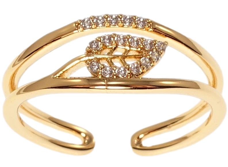 Каблучка Xuping QQMM Позолота 18K "Листик" р.17-18