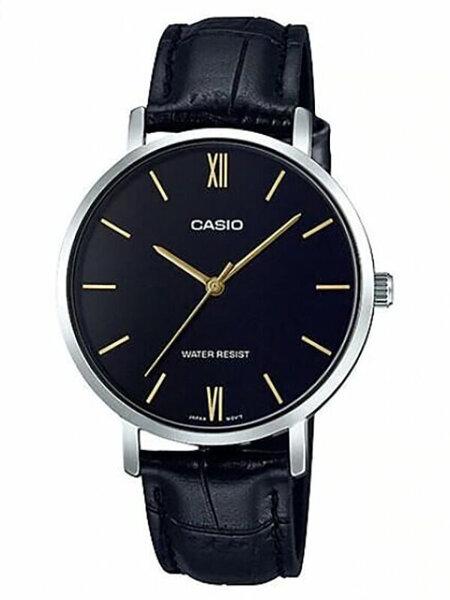 Наручний чоловічий годиник Casio mtp-vt01l-1b + коробка