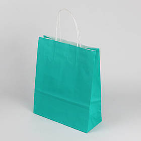 Кольоровий крафт пакет подарунковий 180*100*220 мм Красиві паперові пакети для сувенірів гостинців