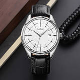 Годинник чоловічий кварцовий у класичному стилі на шкіряному ремінці Skmei 9298SISIBK Silver Silver-Black, фото 3