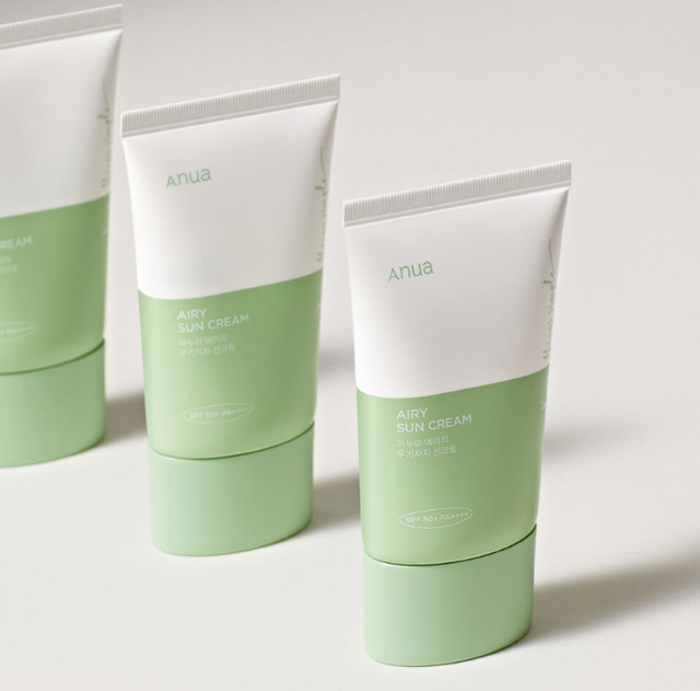 Легкий мінеральний сонцезахисний крем Anua Airy Sun Cream SPF50+