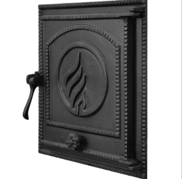 Топкові чавунні дверцята без скла для печі, каміна, барбекю Iron Fire STYLE 35 WG 350x390