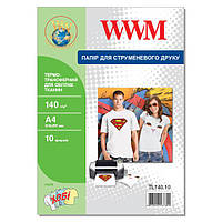 Термотрансфер WWM для світлих тканин, A4, 140 г/м2, 1 арк (TL140.10)