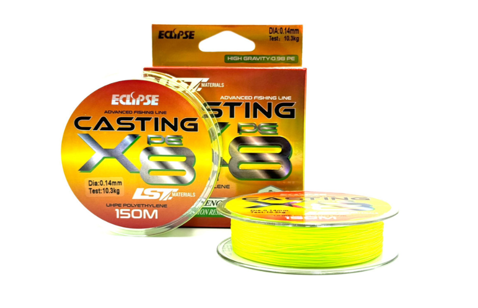 Шнур Eclipse Casting PE X8 Light Green 150 м 0.08 мм 5.6 кг салатовий