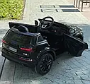 Дитячий електромобіль джип Audi Q7 чорний на акумуляторі + пульт, фото 4