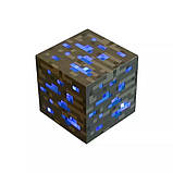 Нічник Майнкрафт Алмаз Minecraft Diamond у формі куба акумуляторна Блакитна, фото 7
