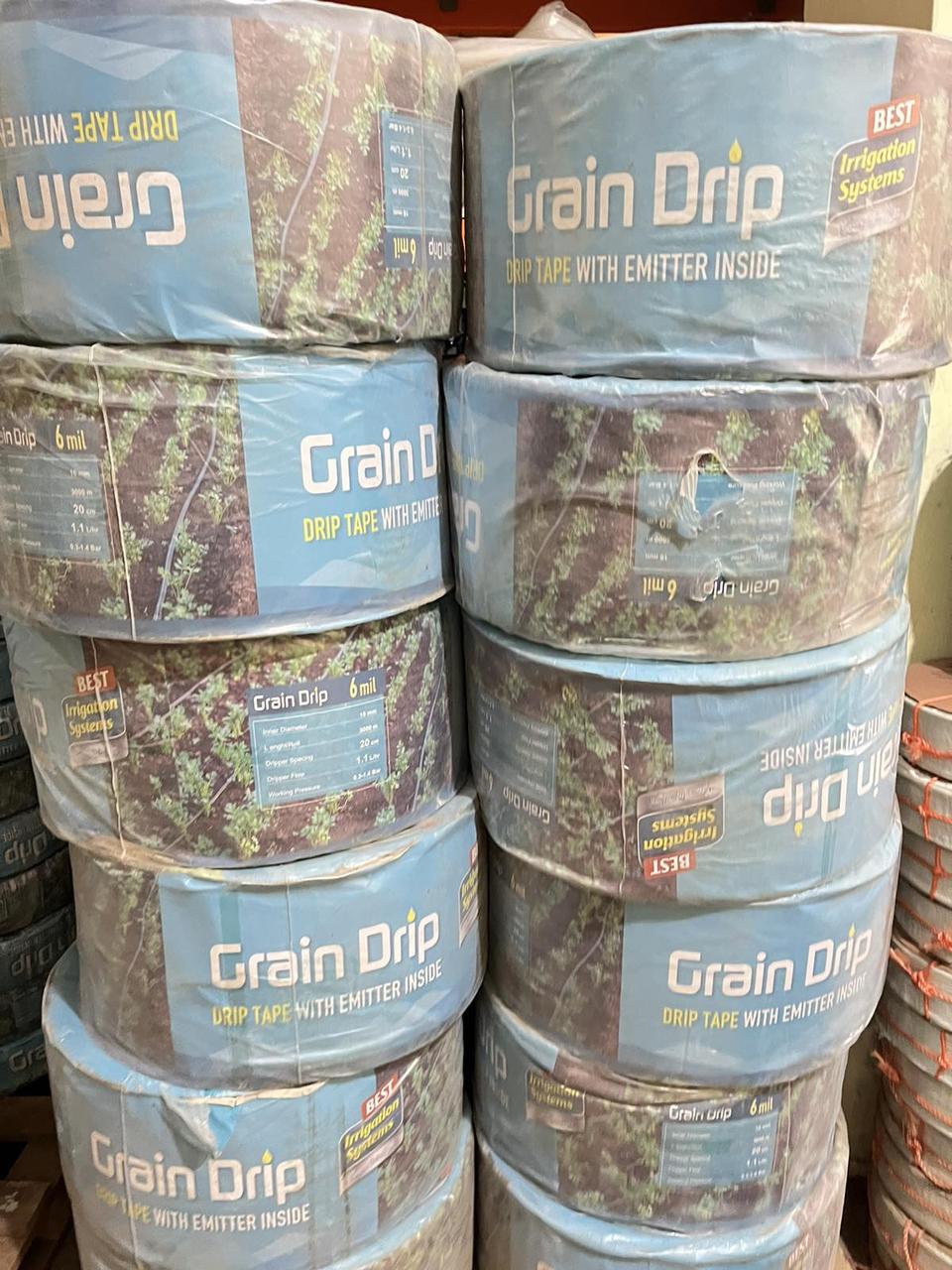 Крапельна стрічка  GRAIN DRIP Life 8 mil 15см  (1000м) 1.6л/г емітер, фото 1
