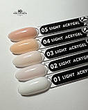 Рідкий акригель Light Acrygel 05 Ніжний персиково-бежевий HD Hollywood, фото 2