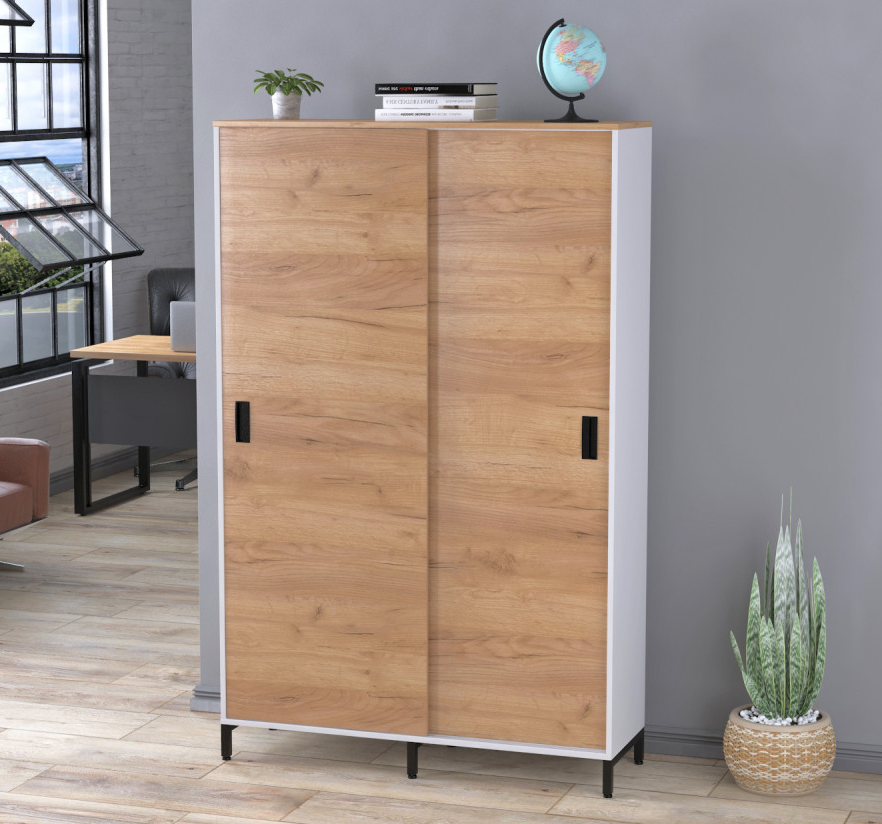 Шафа офісна розсувна LS 1200-1900 білий ТМ Loft design