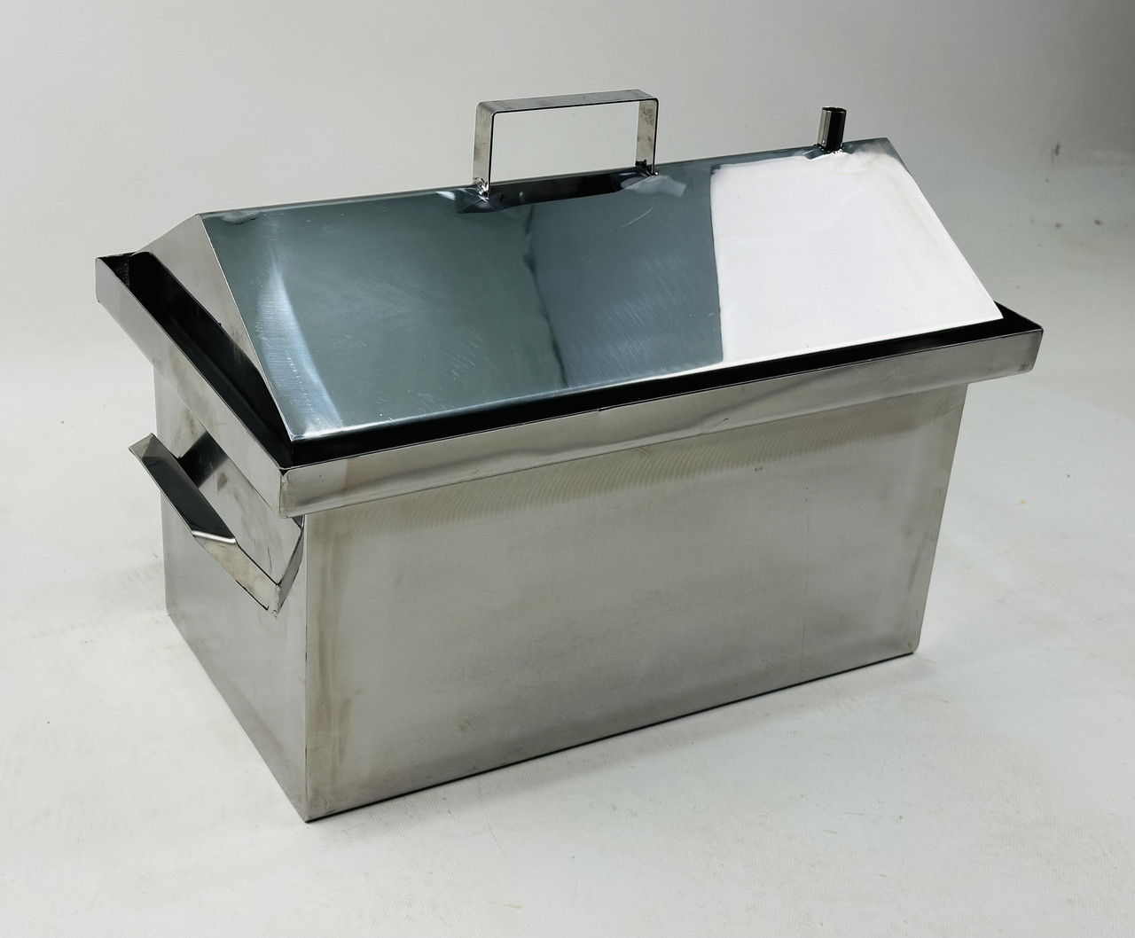 Коптильня для гарячого копчення з нержавіючої сталі 2 мм (53х33х40см.) велика, фото 1