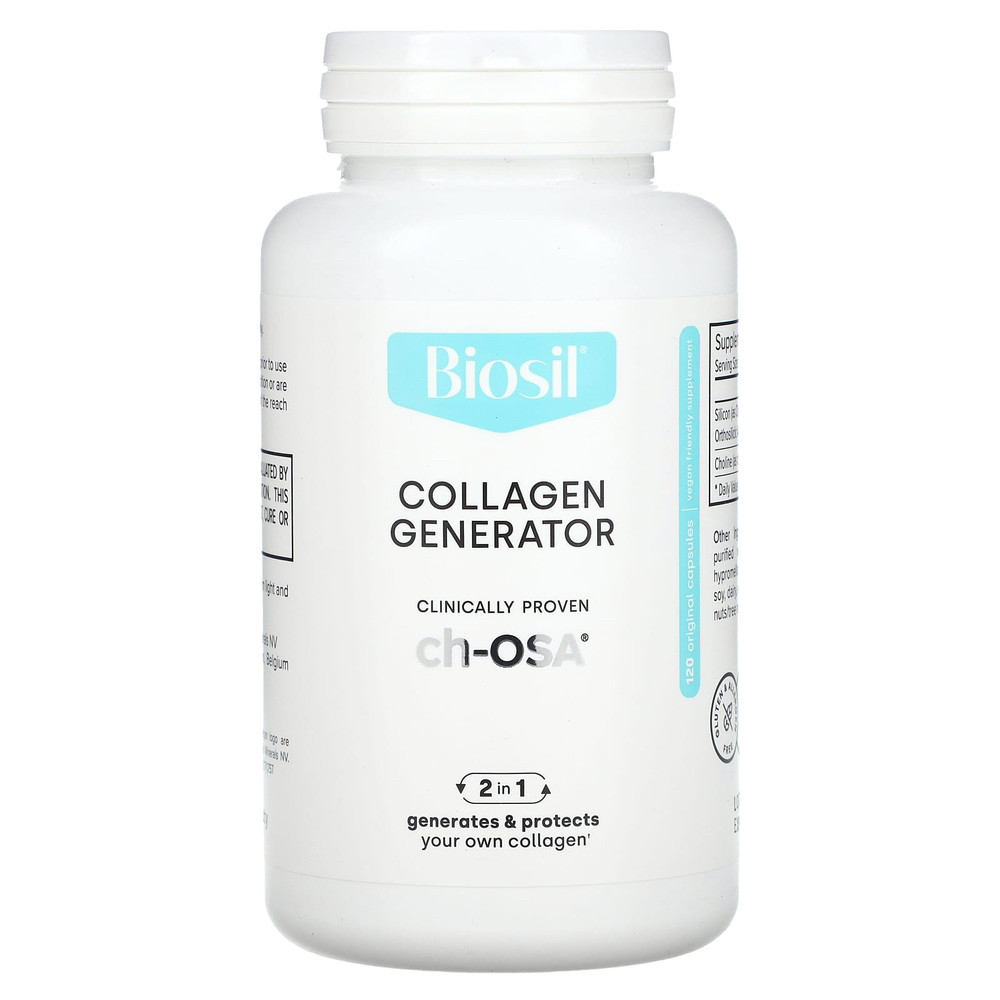 БіоСіл Генератор Колагену — (Веган), BioSil ch-OSA Advanced Collagen Generator 120 капс BX964