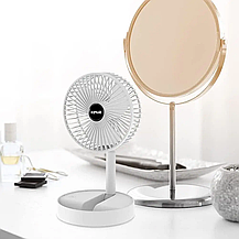 Портативний настільний мінівентилятор із вбудованим акумулятором Білий, фото 3