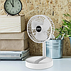 Портативний настільний мінівентилятор із вбудованим акумулятором Білий, фото 7