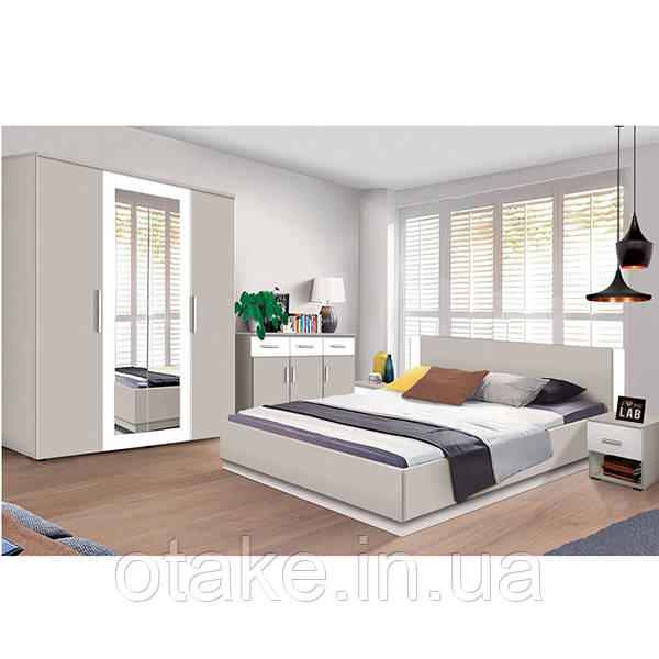 Спальня Франческа кашемір/кашемір/білий Модерн, фото 1