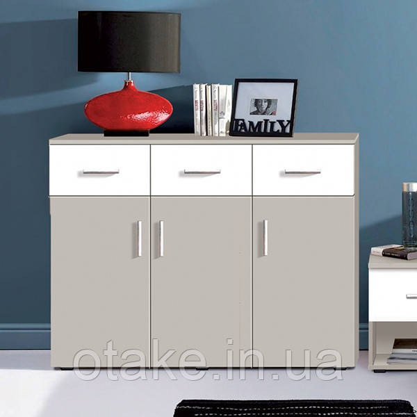 Комод Франческа кашемір/кашемір+білий 1250х410х930 Модерн, фото 1