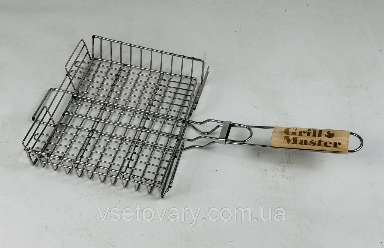Грати для гриля з нержавіючої сталі посилена, велика (40х30) GrillMaster