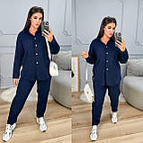 Жіночий вельветовий костюм батал новинка 2024, фото 2