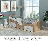 Дитяче ліжко з ящиками Мілка 80*190