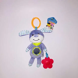 Дитяча Плюшева підвіска-брязкальце Песик, DE06-B