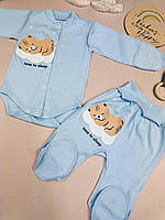 Комплект для новонароджених: боді + повзунці з інтерлоку