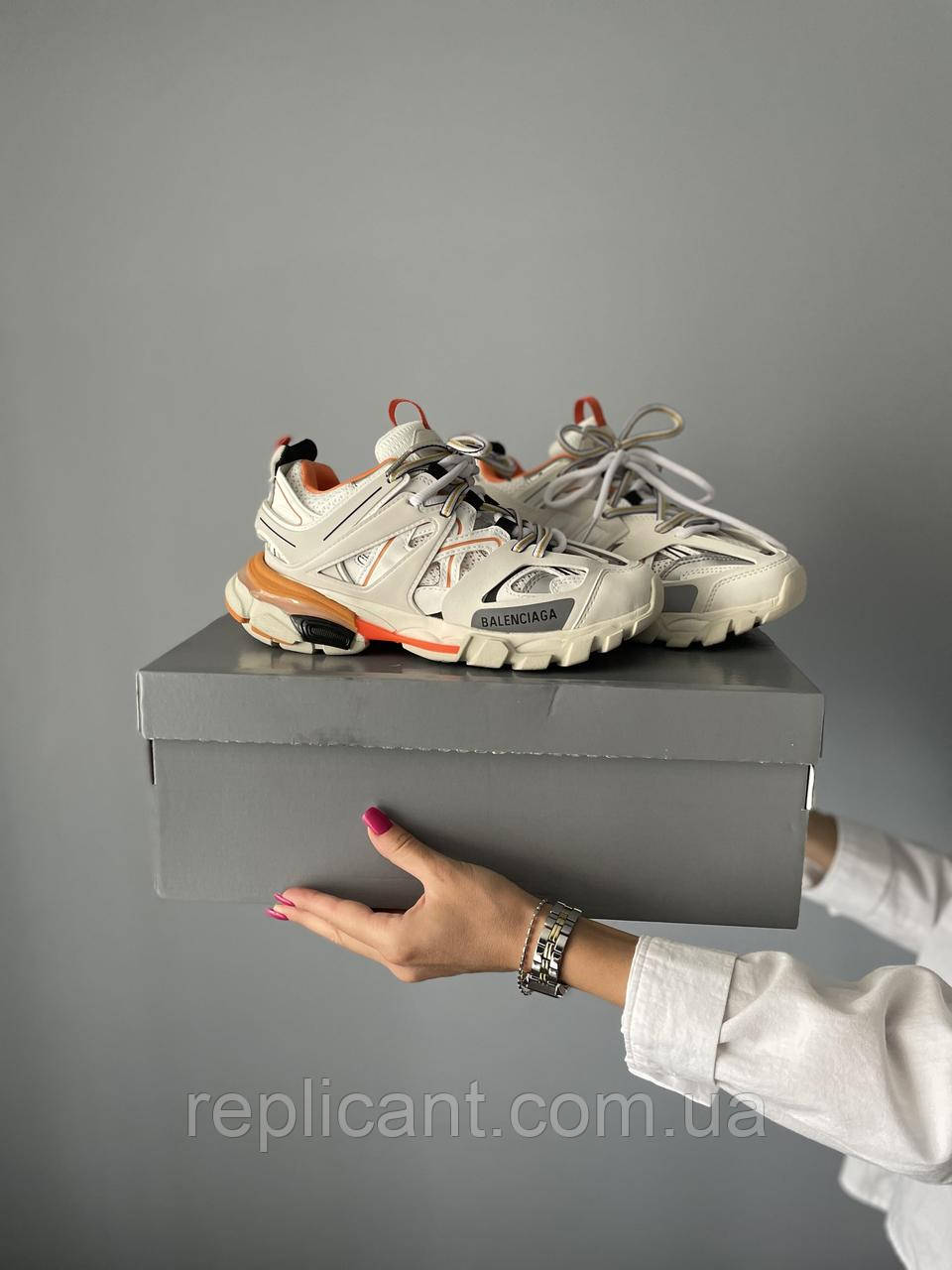 Мужские кроссовки Balenciaga Track White/orange чоловічі кросівки Balenciaga, фото 1