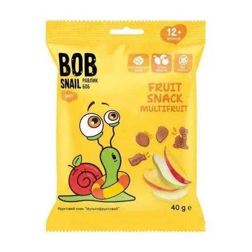 Фруктовий снек Мультифрукт, з 12 місяців, 40 г,Bob Snail, фото 1