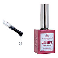 Топ без липкого шару для нігтів Global Fashion Superstar Shiny, 15 мл