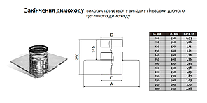 Закінчення димоходу ø130 мм 0,5 мм Версія-Люкс (11491), фото 4