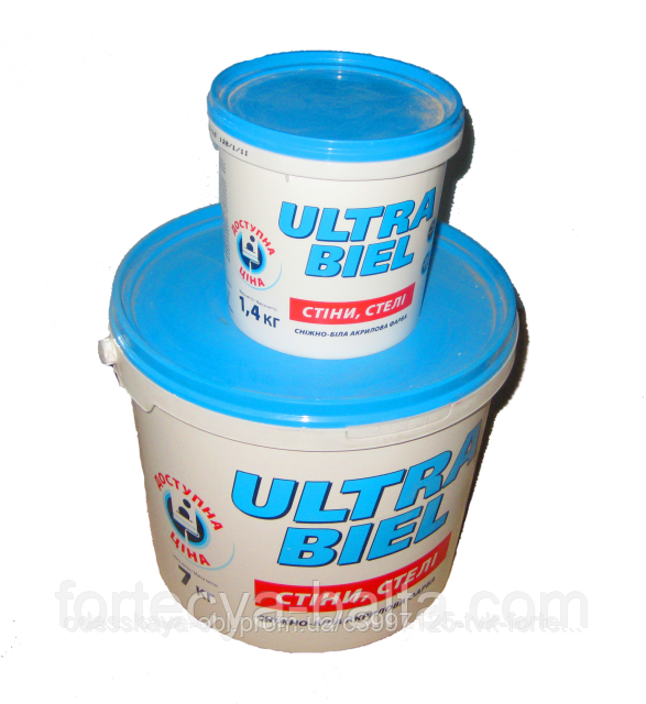 Фарба водоемульсійна "Снєжка УльтраБіла" 7кг (5л), фото 1