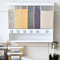 Набір ємностей для сипучих продуктів та круп - органайзер з 6 контейнерів smart