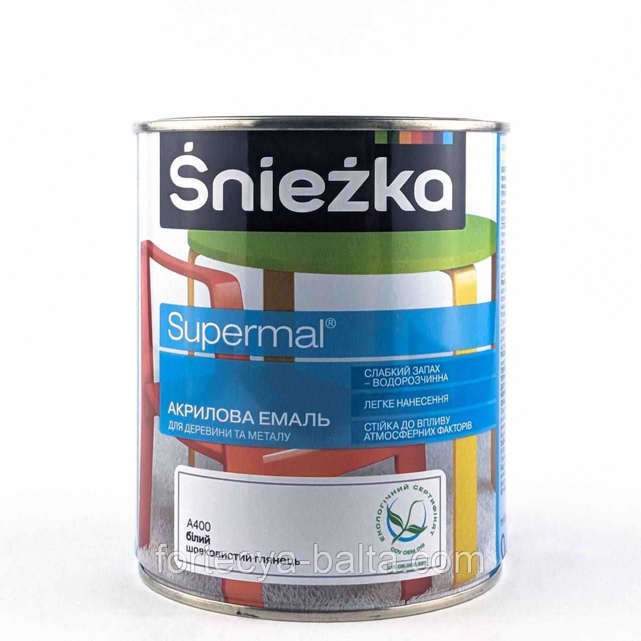 Емалева SNIEZKA Supermal акрилова біла 0,8