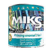 Ґрунт-емаль 3 в 1 MIKS Color чорний 0,8 кг