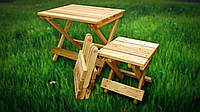 Стіл Фортеця для пікніка 4 табуретки 600*450*520 дуб 8440142