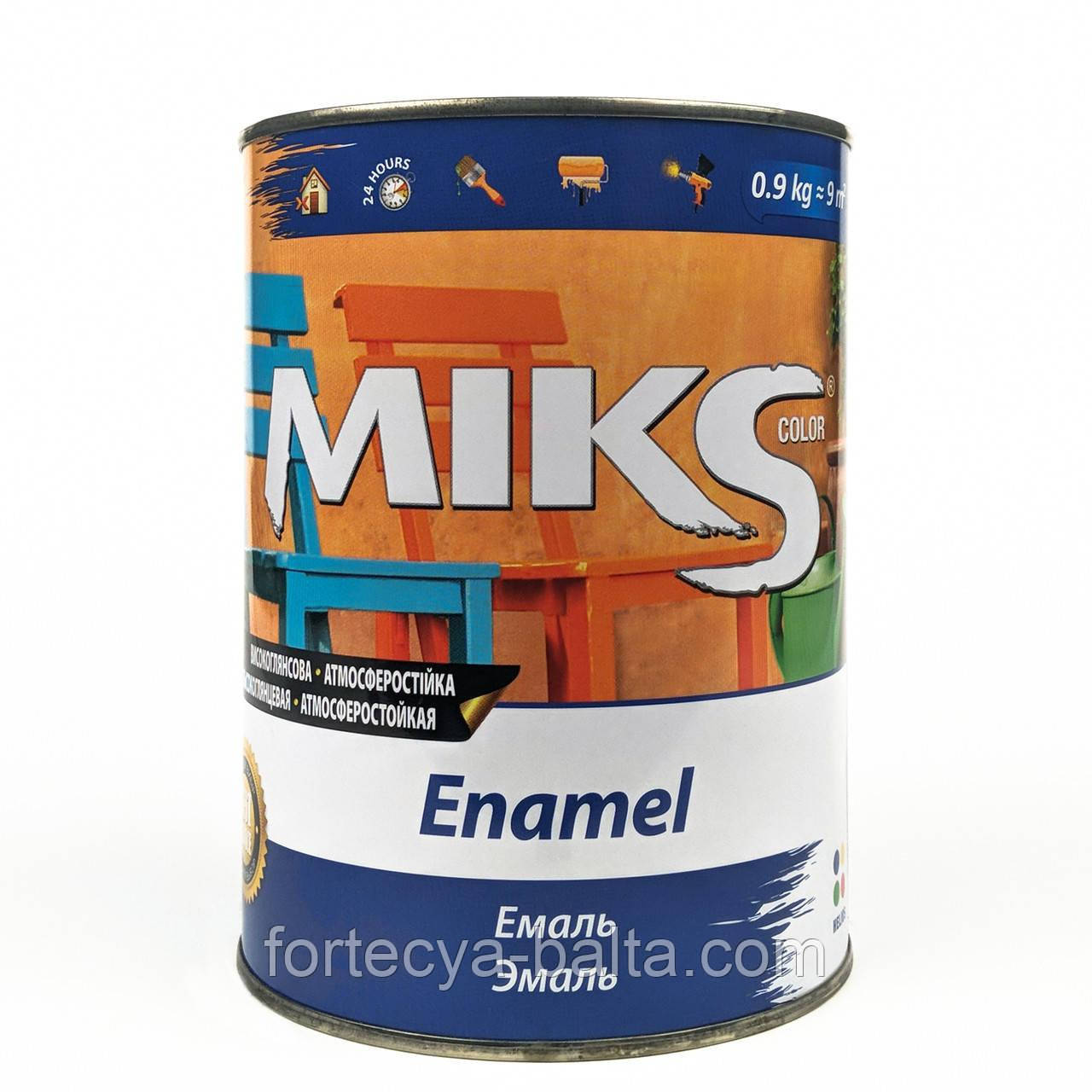 Емаль Мікс Color алкідна Блакитна 0.9 кг, фото 1