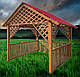 Альтанка дерев'яна "Дачна - 1" садова 250*250*280 сосна, фото 2