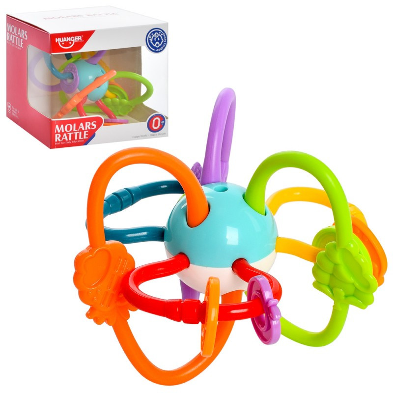 Брязкальце HE0190, 12 см, прорізувач, фото 1