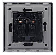 Розетка 1DAL | Чорний з З/К + Шторки (P86-ST.BL), фото 10