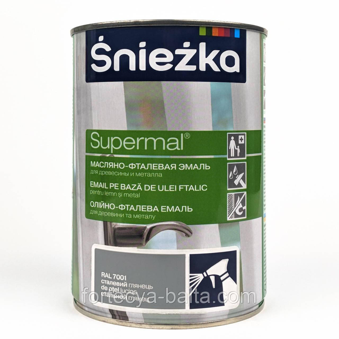 Емаль SNIEZKA сталь Польща 0,8 л, фото 1