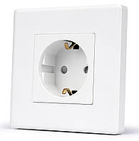 Розетка 1DAL | Білий з З/К + Шторки (P86-ST.WT)