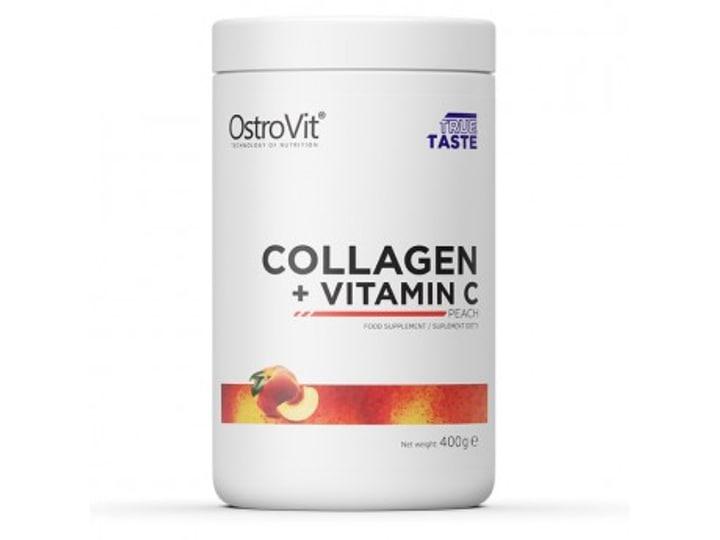 Колаген OstroVit Collagen + Vitamin C зі смаком персика без цукру, 400 г, фото 1
