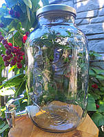 Лимонадниця (Діспенсер для лимонаду) 5 л. (срібний кран та срібна кришка)