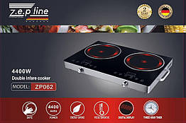Плита електрична інфрачервона 2 комфорки 4400Вт Zepline ZP-062 подвійна