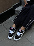 Чоловічі кеди Vans Knu Skool Black/White Premium (чорно-білі) низькі повсякденні кеди VA003 Ванс топ, фото 6