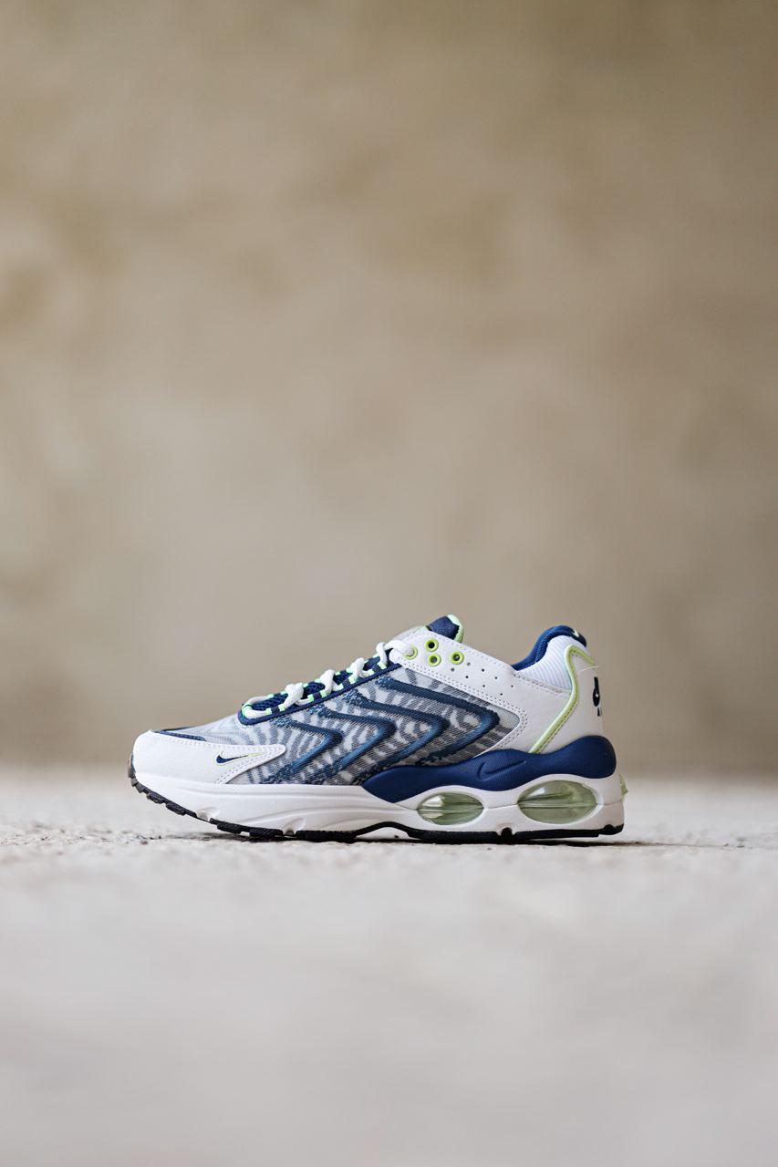 Чоловічі спортивні кросівки Nike Air Max TW White Lemon Twist Navy (білі із зеленим) модні 01096 Найк vkross, фото 1
