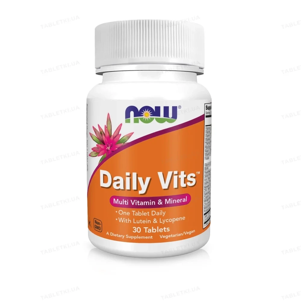Мультивітамінний комплекс NOW Daily Vits MULTI таблетки 30 шт